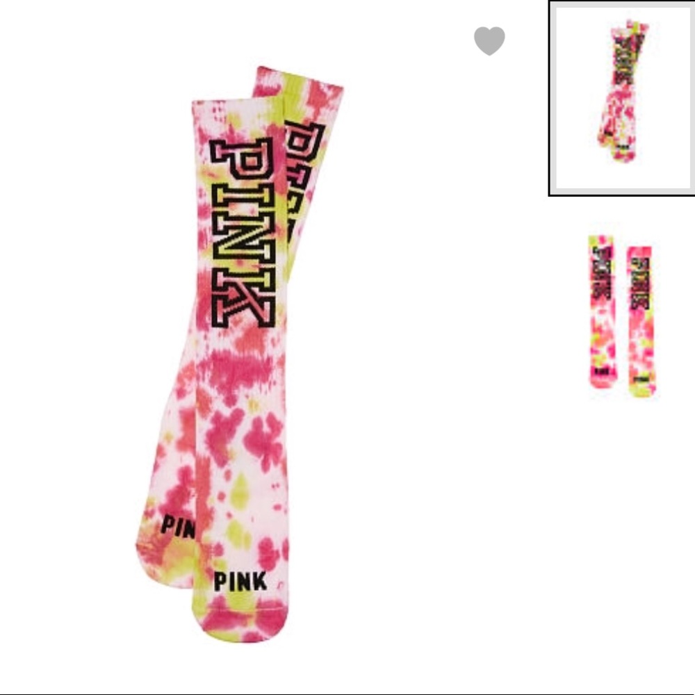 PINK VS tie dye Knee high socks NWT